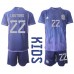Cheap Argentina Lautaro Martinez #22 Away Football Kit Children World Cup 2022 Short Sleeve (+ pants)